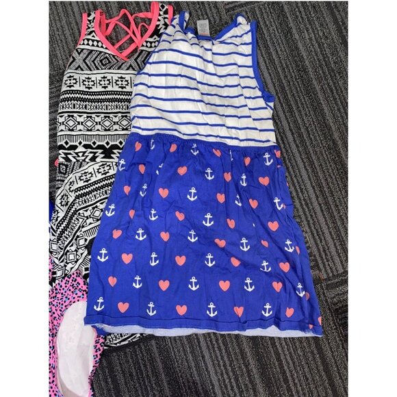 Girls Size 10-12 Clothing Bundle – 5-Piece Lot Dresses Swimsuit Tee Shorts – Hea - Picture 4 of 12